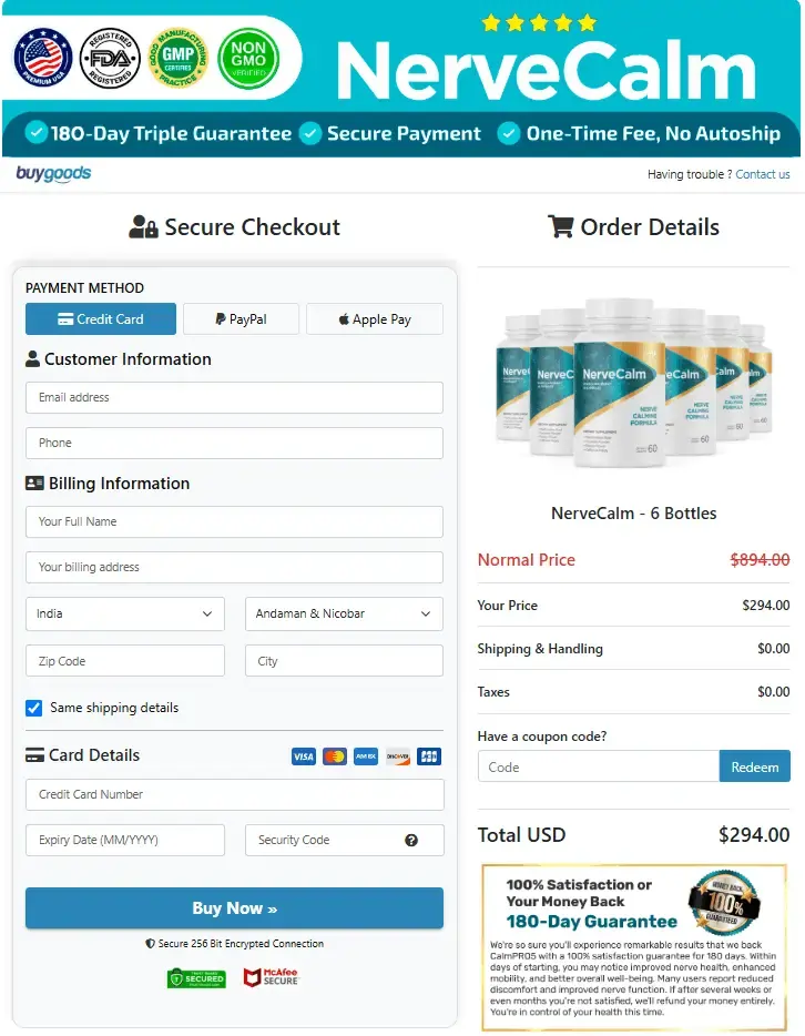payment guide nerve clam
